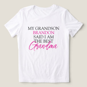 Camiseta Triblenda Nietos con moda de texto rosado y negro Abuela div
