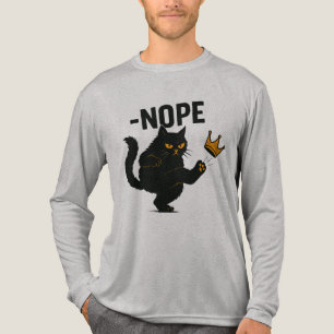 Camiseta Triblenda Ningún Rey En Estados Unidos Gato Negro Gracioso P