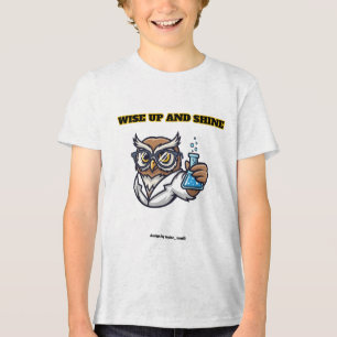 CAMISETA TRIBLENDA NIÑO BÚHO CIENTÍFICO ÁNIMO CIENCIA