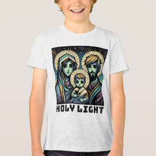 Camiseta Triblenda Niño Jesús :  La Sagrada Familia: Luz Santa