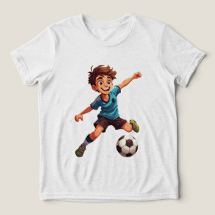 Camiseta Triblenda Niño jugando fútbol