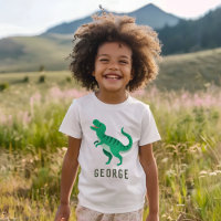 Niños Cute Green Dinosaur T-Rex Kids