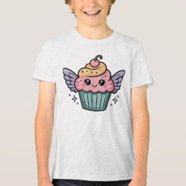 Camiseta Triblenda Niños de Cupcake Kawaii