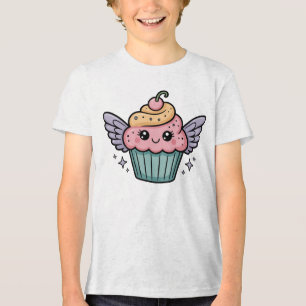 Camiseta Triblenda Niños de Cupcake Kawaii