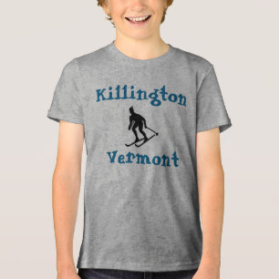 Camiseta Triblenda Niños de Killington, Vermont (New England Ski Town
