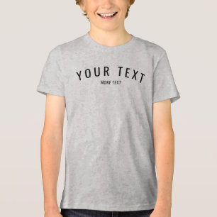 Camiseta Triblenda Niños de plantilla modernos niños trimezclar gris