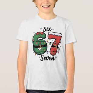 Camiseta Triblenda Niños Divertido 67 Luces de Navidad Fiesta