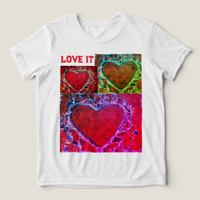 Camiseta Triblenda Niños "Love It" camiseta de varios corazones (Diseño delantero )