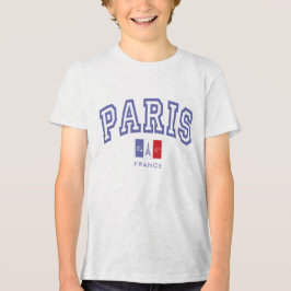 Camiseta Triblenda Niños París Francia Varsity Vintage