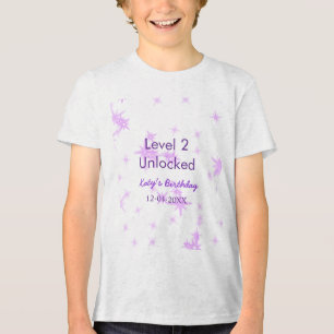 Camiseta Triblenda Nivel 2 desbloqueado añadir nombre de cumpleaños f