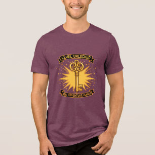 Camiseta Triblenda Nivel Desbloqueado Juego Retro Pixel Art Clave   N
