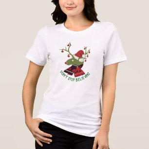 Camiseta Triblenda No dejes de creer en la camiseta de los Santa Navi