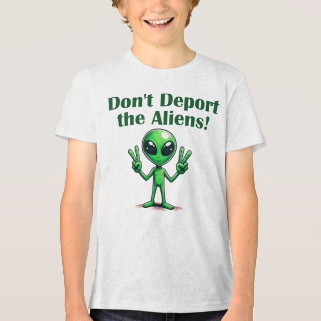 Camiseta Triblenda No deportar la camiseta de los extranjeros (Anverso)