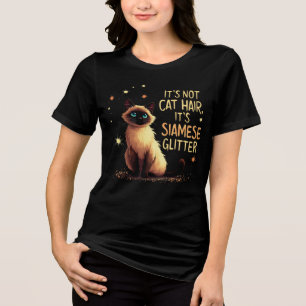 Camiseta Triblenda No es el pelo de gato, es Purpurina siamés