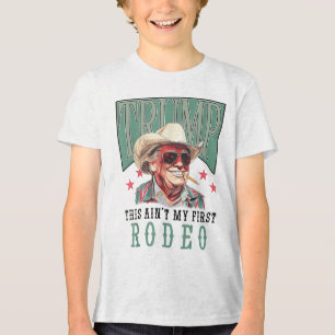 Camiseta Triblenda No Es Mi Primer Rodeo Vaquero Occidental Divertido