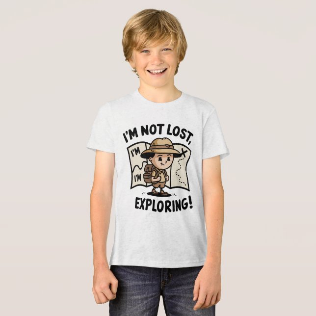 Camiseta Triblenda ¡No estoy perdido, estoy explorando! - Personaliza (Anverso Completo)