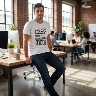 Camiseta Triblenda No Estoy Perezoso   Diseño Divertido de Batería Ba