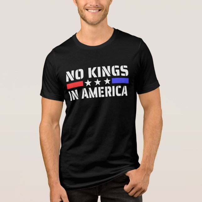 Camiseta Triblenda No hay reyes en Estados Unidos - Antimonarquía (Anverso)