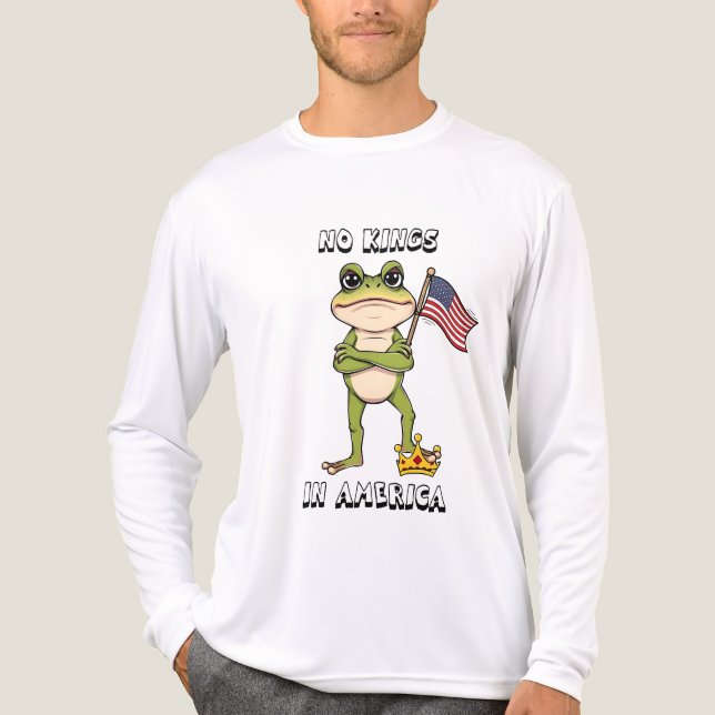 Camiseta Triblenda No Kings in America Anti-Trump Protest  (Anverso )