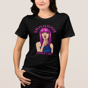 Camiseta Triblenda No le importa al Chica de papel rosado
