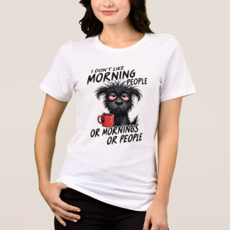 Camiseta Triblenda No Me Gustan Las Personas Mañaneras - Perro Cansad