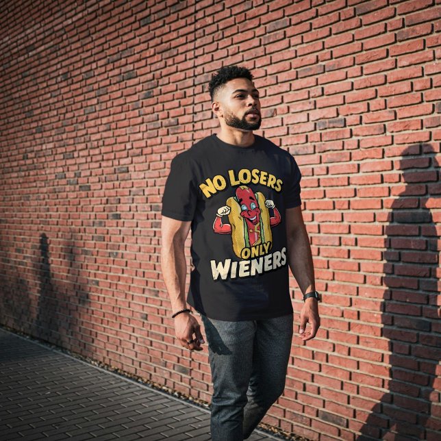 Camiseta Triblenda No Perdedores Sólo Wieners Divertido Hotdog Pun (Subido por el creador)
