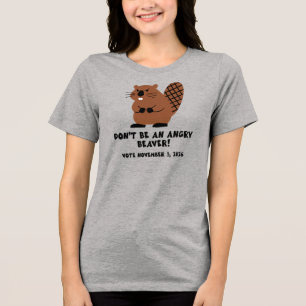 Camiseta Triblenda No seas una nutria enojada. Vota el 3 de noviembre