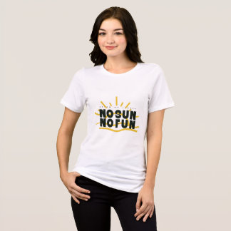 Camiseta Triblenda No Sol No Diversión – Tipografía Retro de Verano