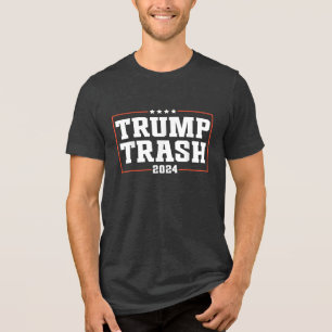 Camiseta Triblenda No Somos Basura VoteTrump 2024 Soporte a Trump