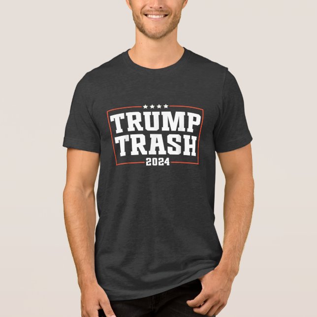 Camiseta Triblenda No somos basureros, partidarios de Trump 2024 (Anverso)
