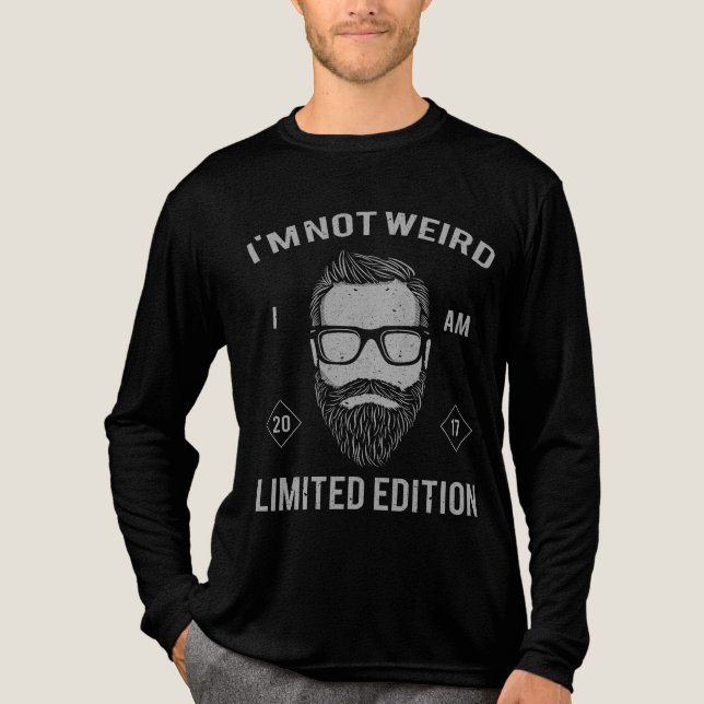 Camiseta Triblenda No soy raro, soy edición limitada - Hipster Beard (Anverso)
