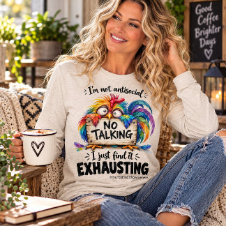 Camiseta Triblenda No Soy una Gallina de Arcoíris Antisocial Divertid