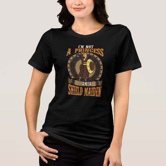 Camiseta Triblenda No soy una princesa, soy un peletero de escudo (Anverso)