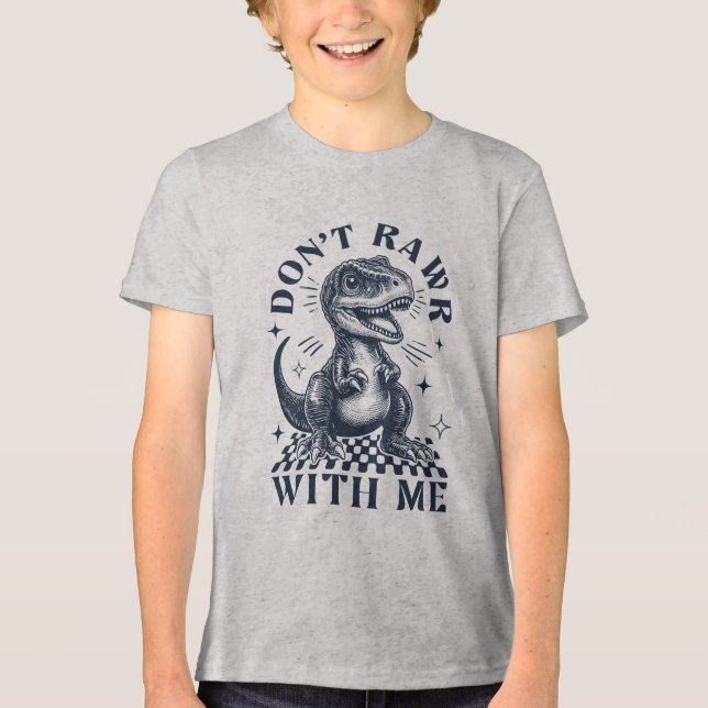 Camiseta Triblenda No te rías conmigo - Retro de dinosaurios (Anverso)