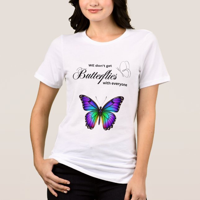Camiseta Triblenda "No tenemos mariposas con todos" - Romanti (Anverso)