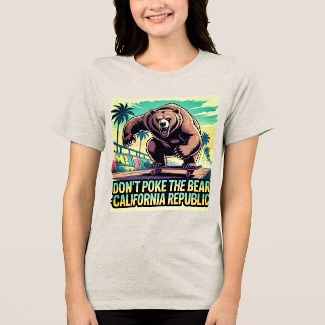 Camiseta Triblenda No vomiten el oso - Mujeres de la República de Cal (Anverso)