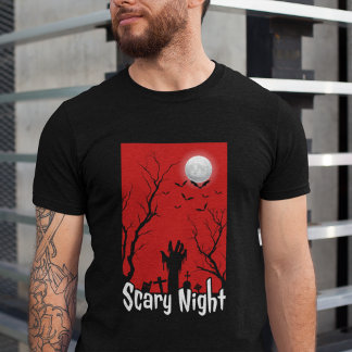 Camiseta Triblenda Noche aterradora: mano zombie