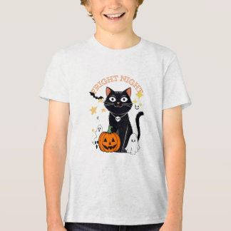 Camiseta Triblenda Noche de Terror Gato de Halloween