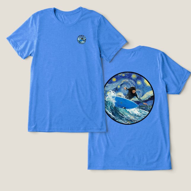 Camiseta Triblenda Noche estrellada  (Diseño Anverso y Reverso)