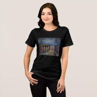 Camiseta Triblenda Noche estrellada sobre el río Ródano por Vincent V