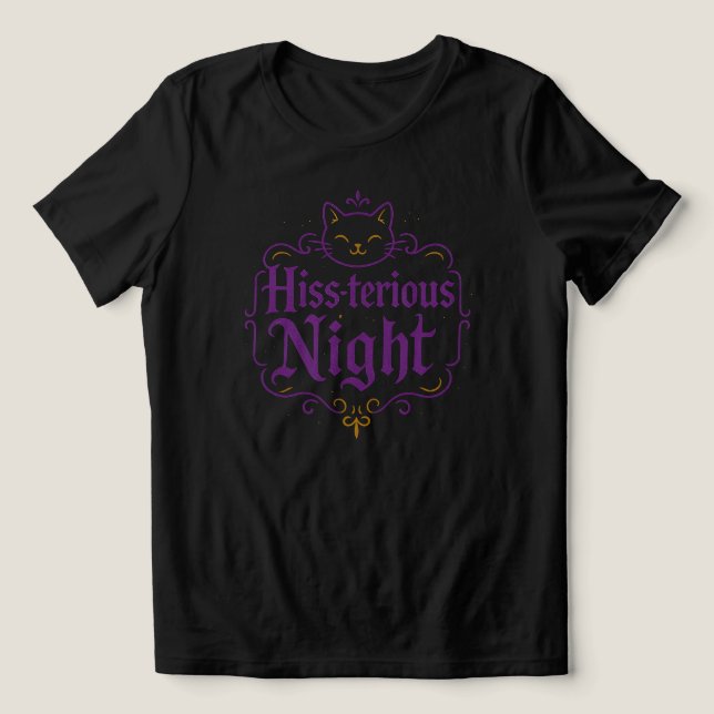 Camiseta Triblenda Noche Hiss-tericia | SOLO EN NEGRO (Diseño delantero )
