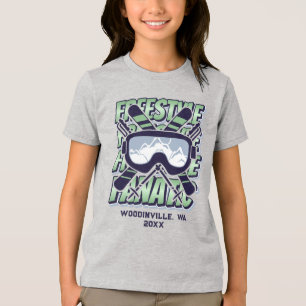 Camiseta Triblenda Nombre de la fecha de la ubicación del esquí del e