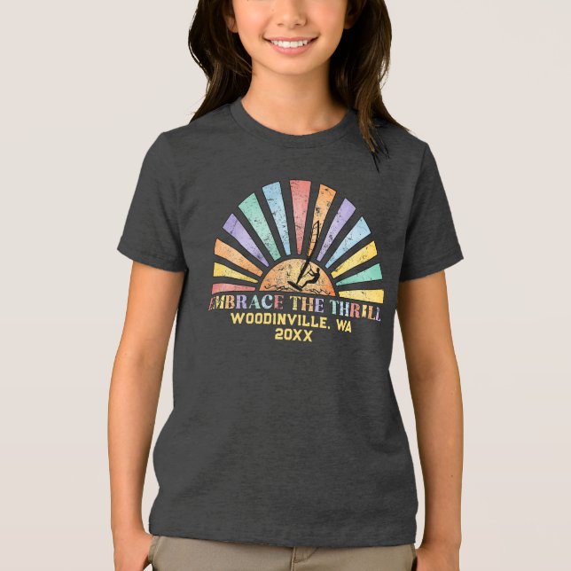 Camiseta Triblenda Nombre de la fecha de la ubicación del personaliza (Anverso)