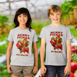Camiseta Triblenda Nombre de la granja de fresas del recolector de ce