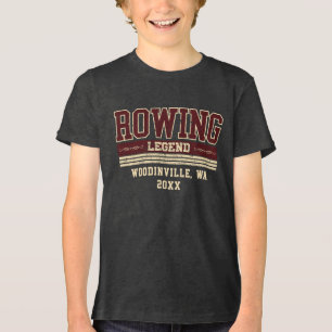 Camiseta Triblenda Nombre de la ubicación de la tripulación de repres