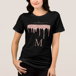 Camiseta Triblenda Nombre de letra personalizado Rosa de goles Purpur