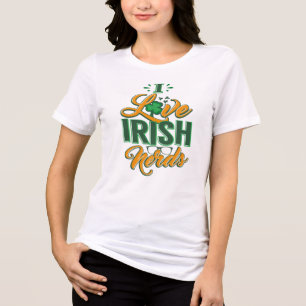 Camiseta Triblenda Nombre de Nerds del Día de San Patricio Personaliz
