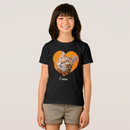 Camiseta Triblenda Nombre de tipografía moderna y foto con corazón de