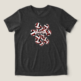 Camiseta Triblenda nombre del atleta maroon black team colores volley