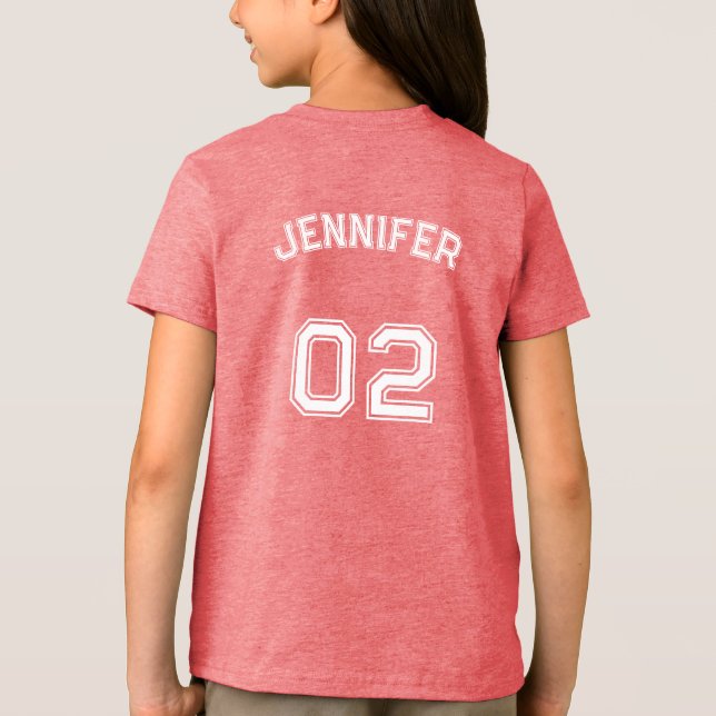Camiseta Triblenda Nombre del jugador del Chica del adolescente bland (Reverso )
